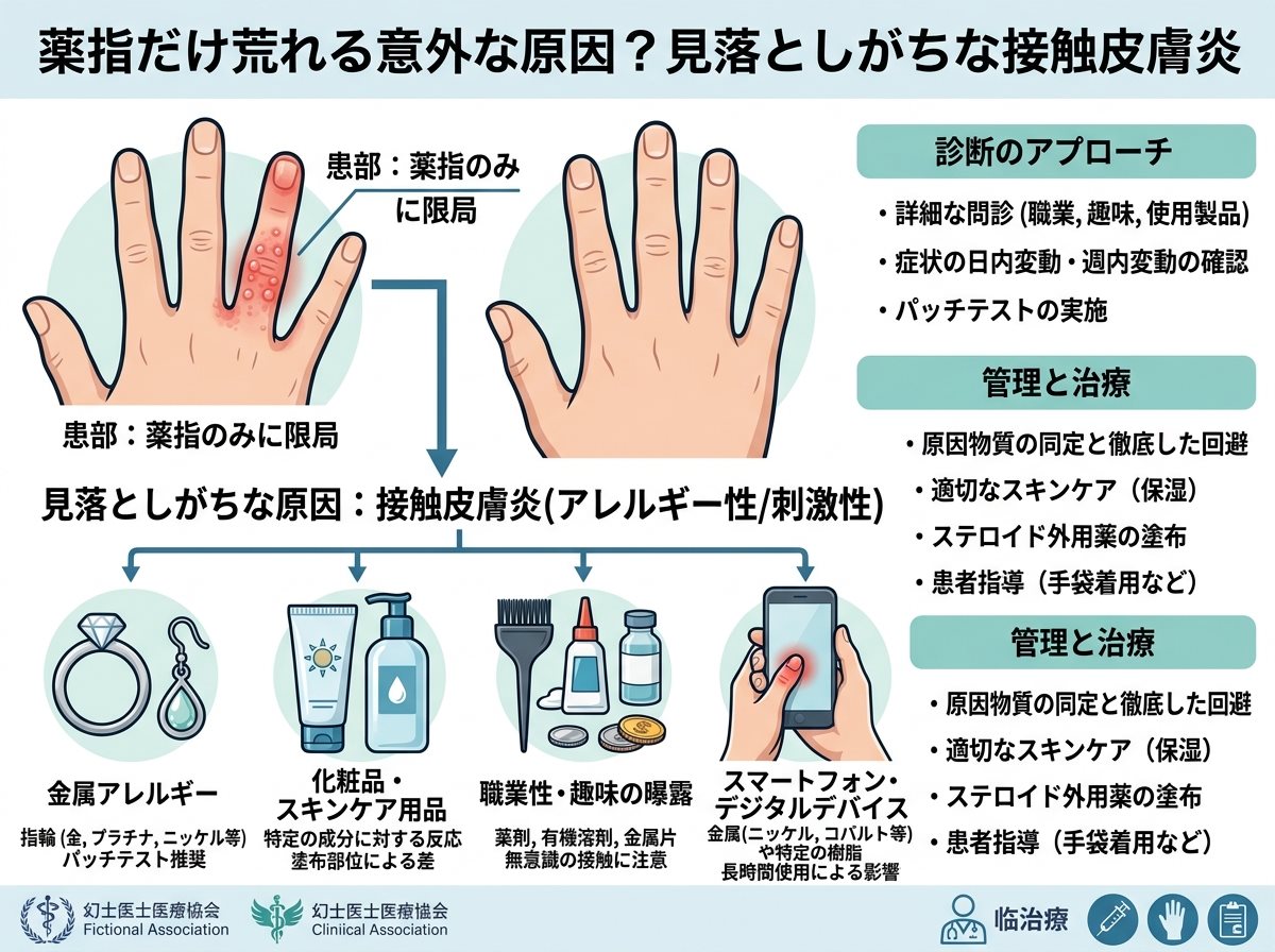 薬指だけ荒れる意外な原因？見落としがちな接触皮膚炎