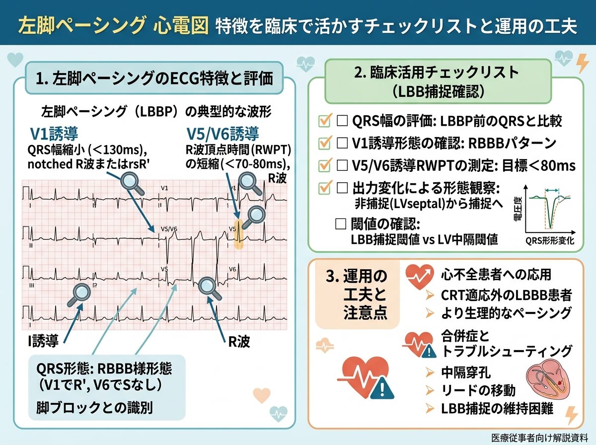 左脚ペーシング 心電図 特徴を臨床で活かすチェックリストと運用の工夫