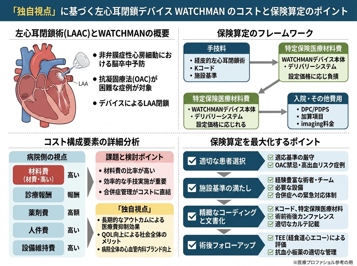 左心耳閉鎖デバイス watchmanのコストと保険算定のポイント（独自視点）