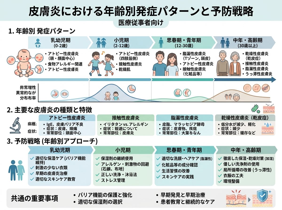 皮膚炎における年齢別発症パターンと予防戦略