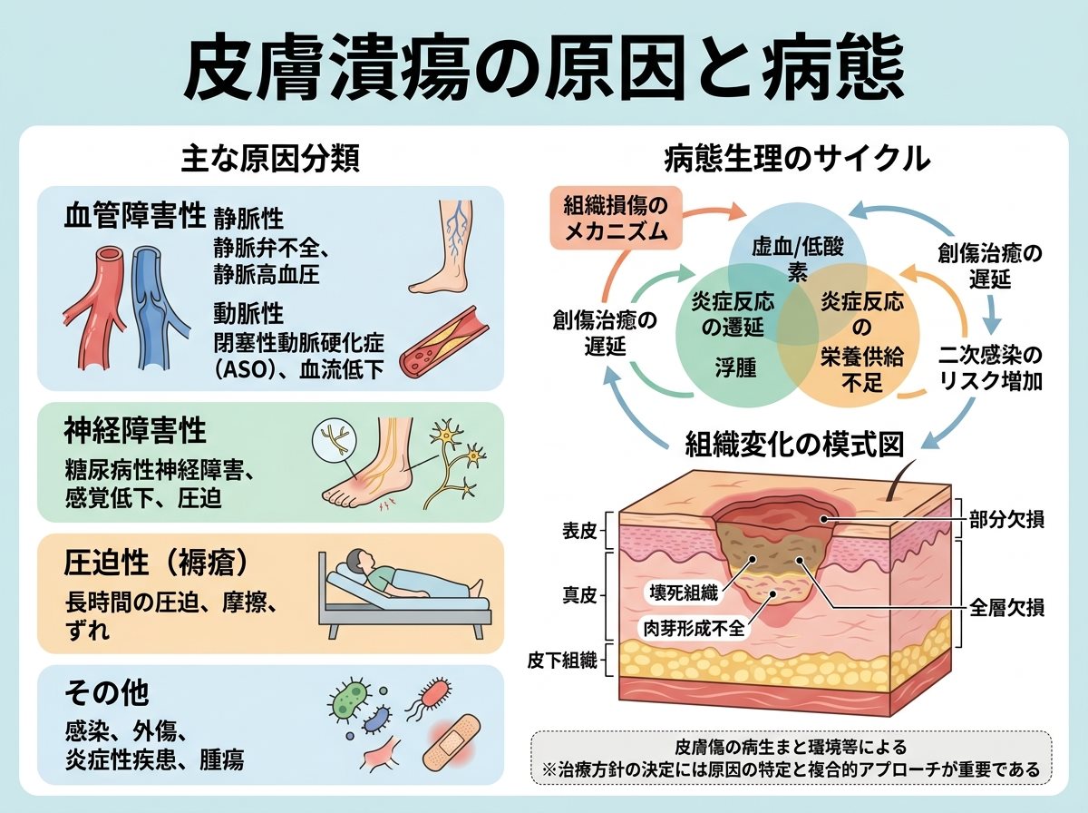 皮膚潰瘍の原因と病態