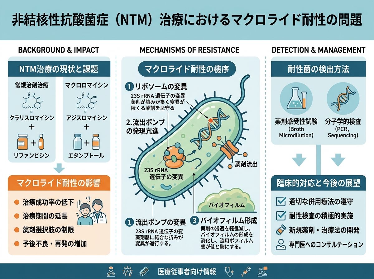 非結核性抗酸菌症治療におけるマクロライド耐性の問題