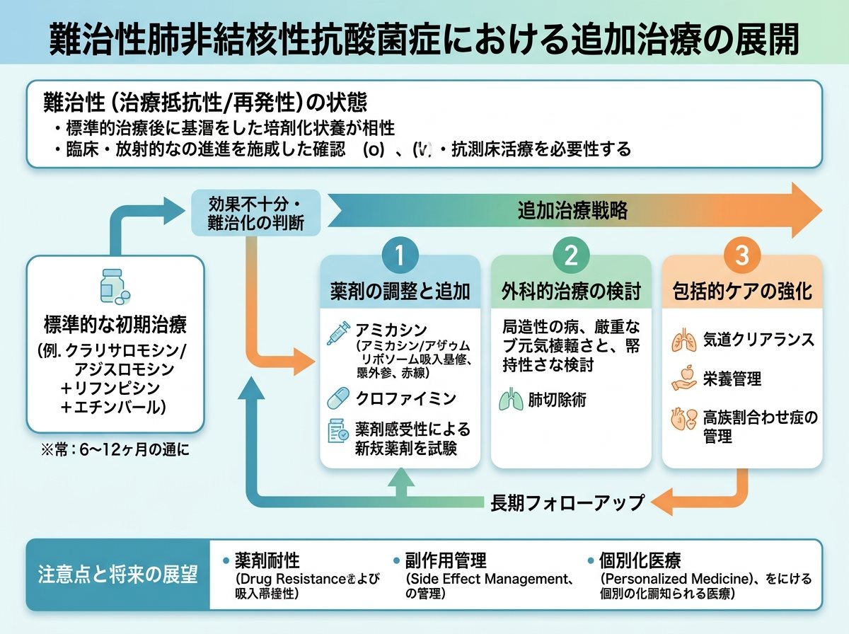 難治性肺非結核性抗酸菌症における追加治療