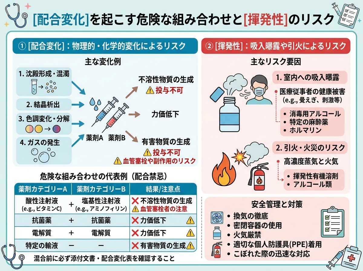 [配合変化]を起こす危険な組み合わせと[揮発性]のリスク