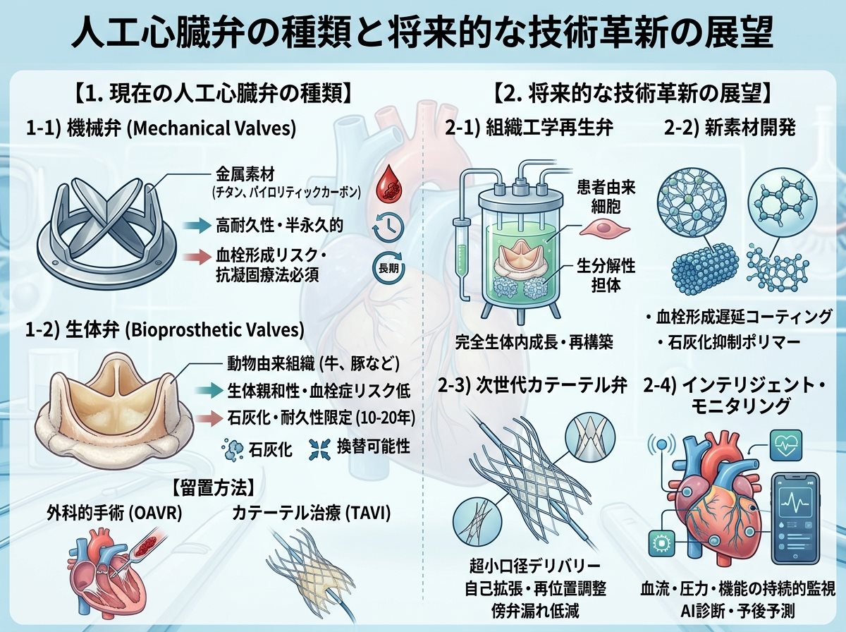 人工心臓弁の種類と将来的な技術革新の展望
