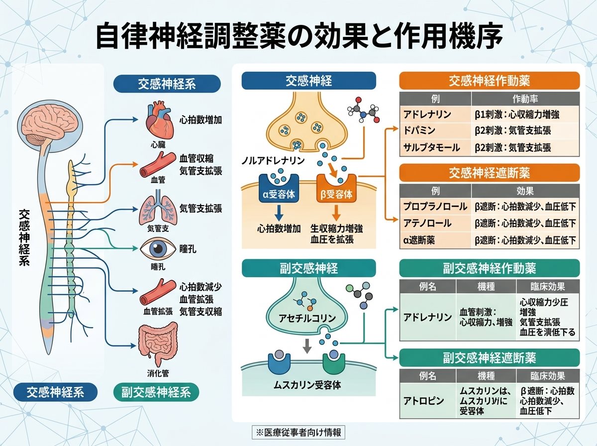 自律神経調整薬の効果と作用機序について