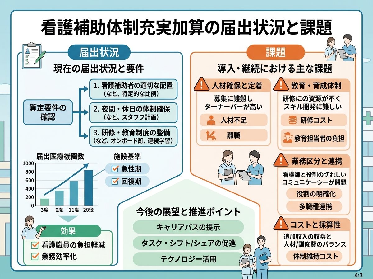 看護補助体制充実加算の届出状況と課題
