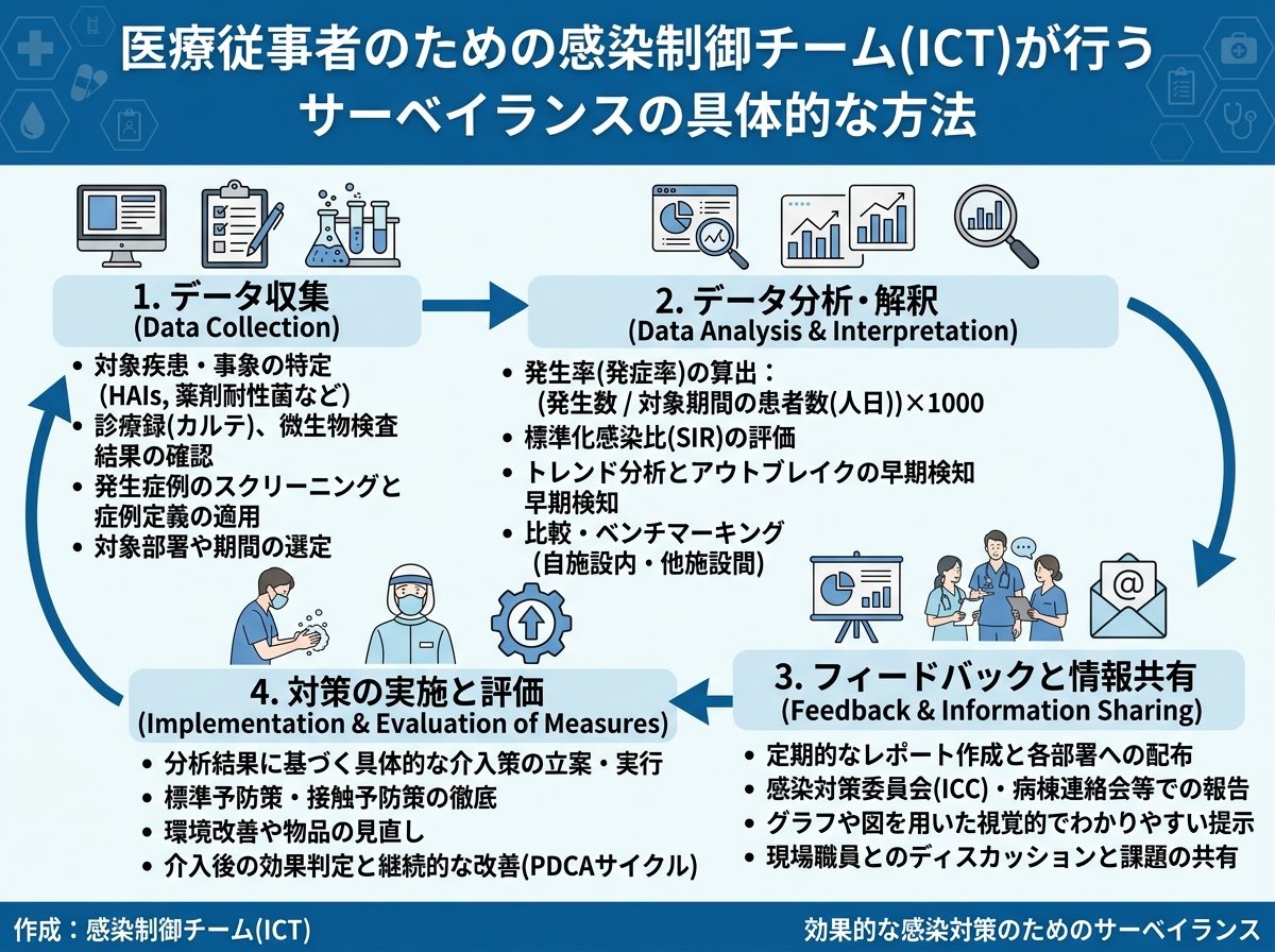 感染制御チームICTが行うサーベイランスの具体的な方法