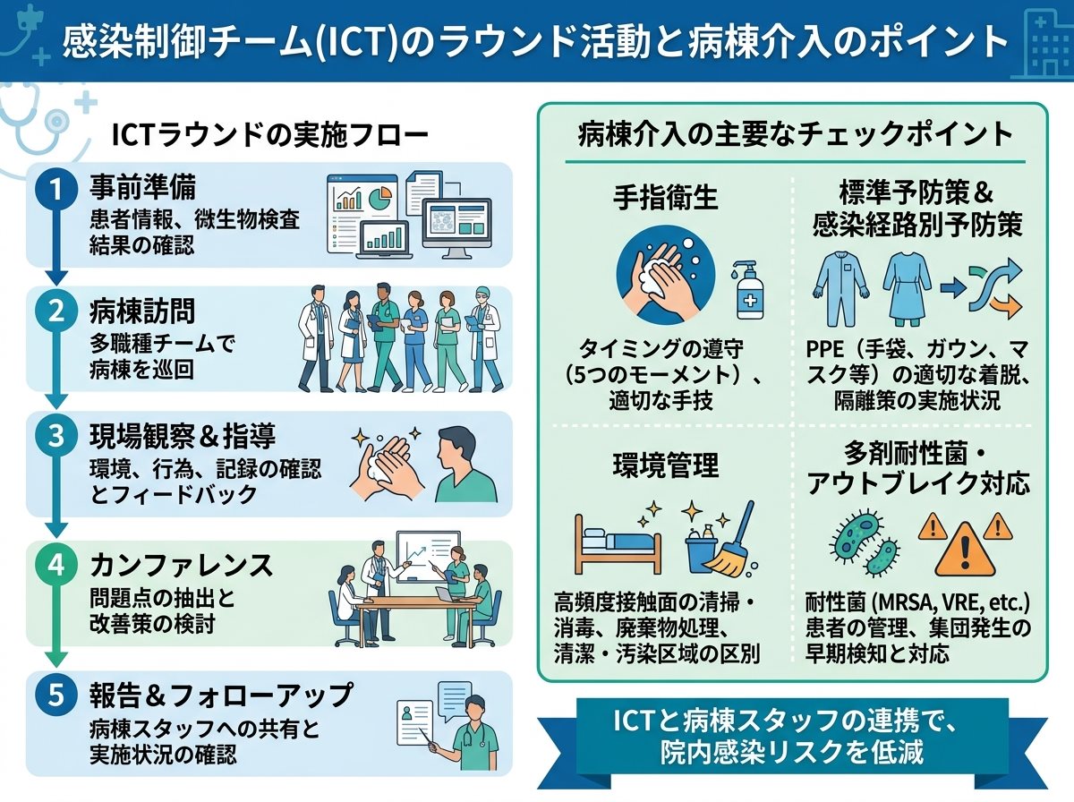 感染制御チームICTのラウンド活動と病棟介入のポイント