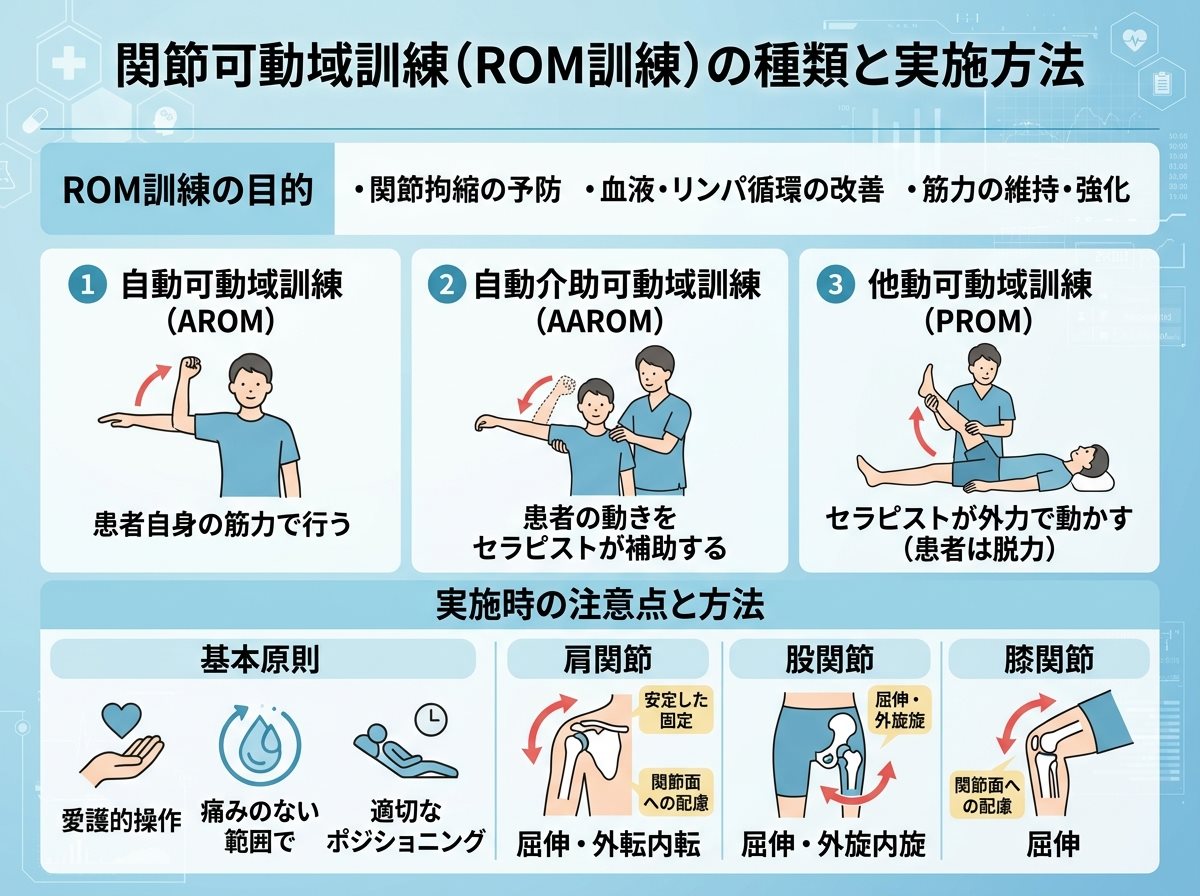 関節可動域訓練の種類と実施方法