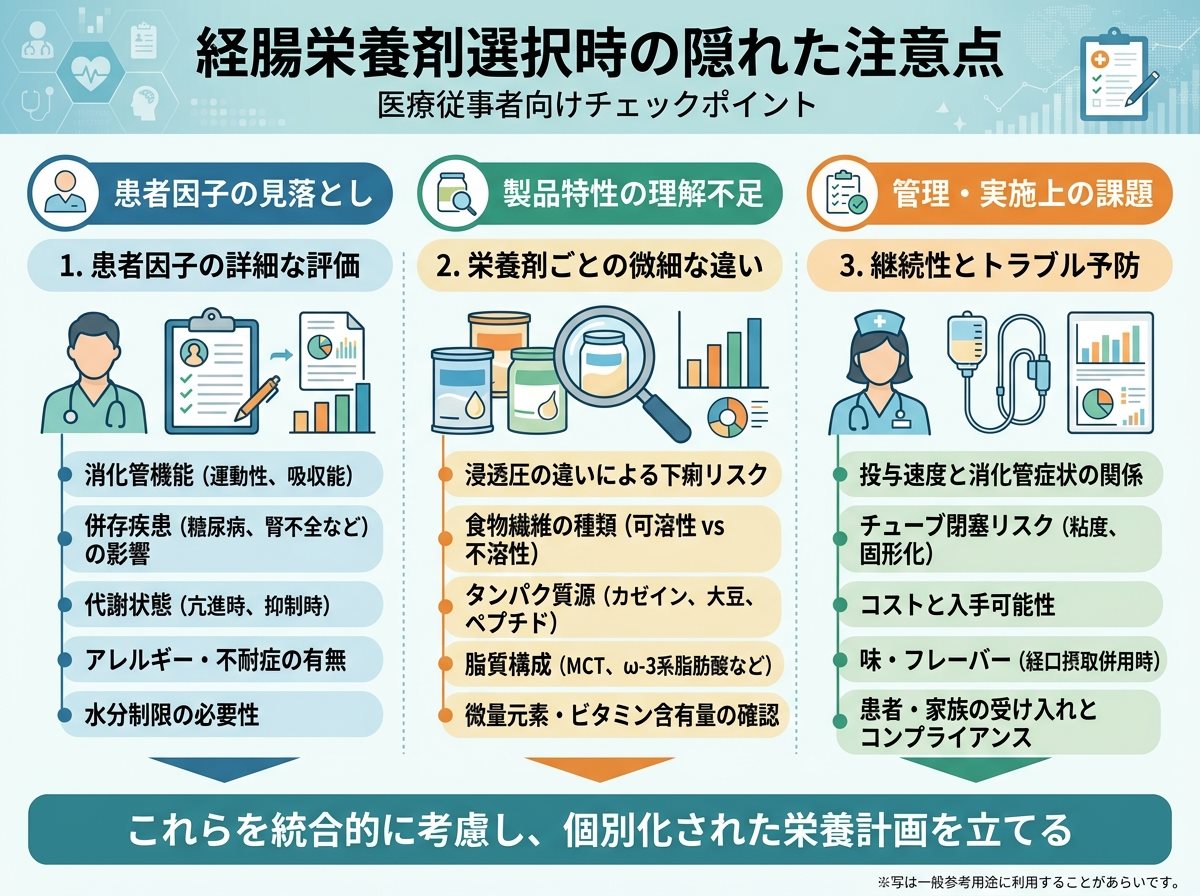 経腸栄養剤選択時の隠れた注意点