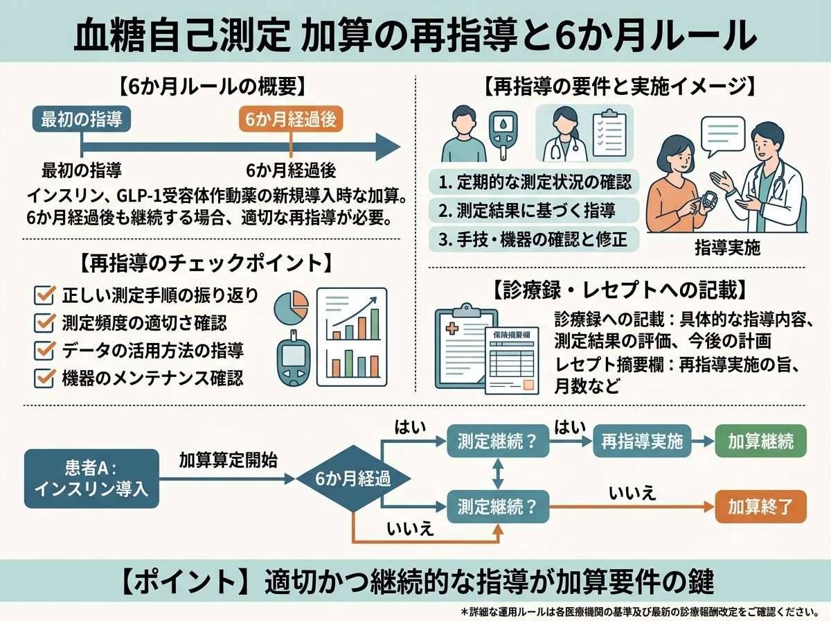 血糖自己測定 加算の再指導と6か月ルール