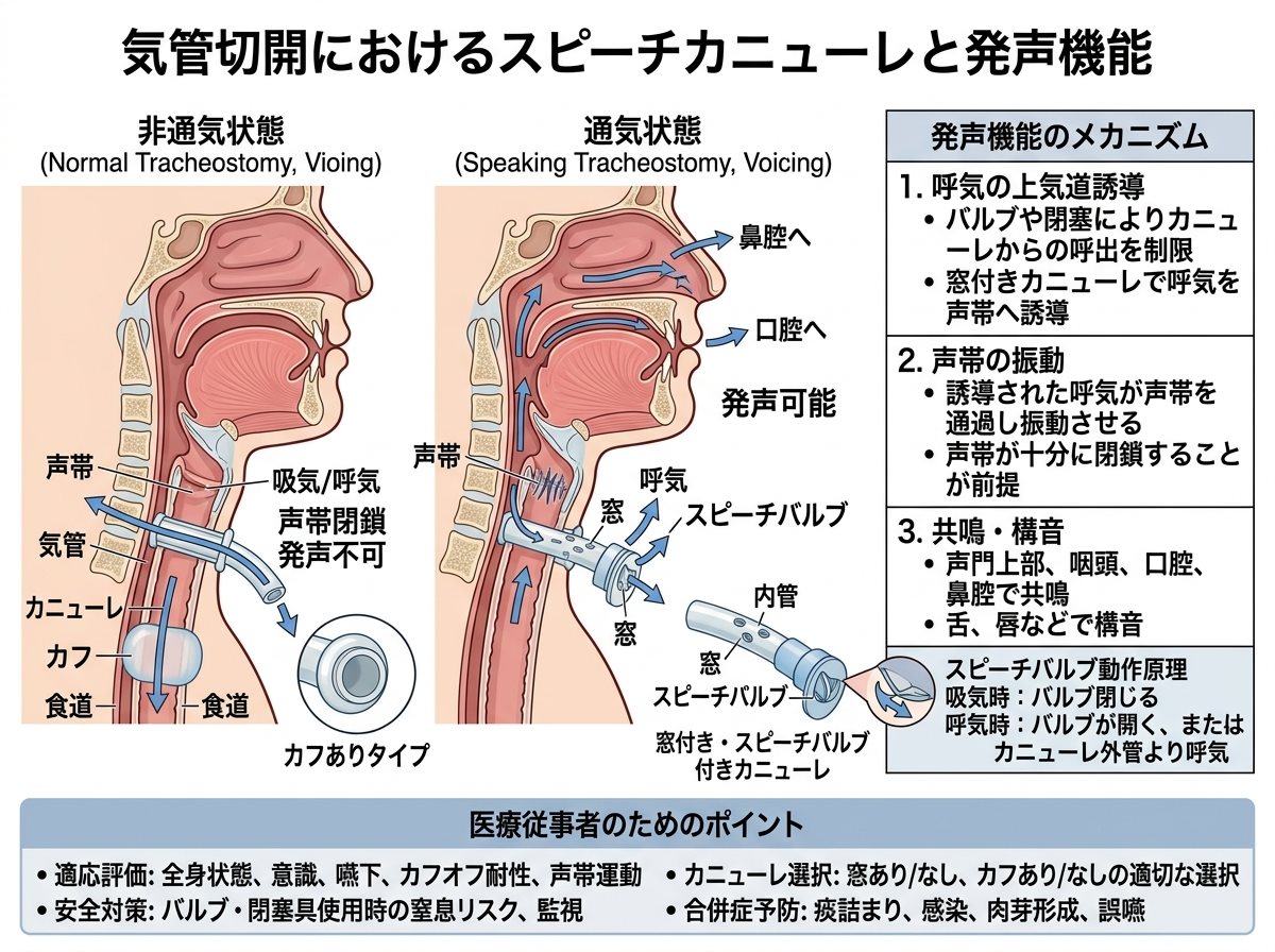 気管切開におけるスピーチカニューレと発声機能