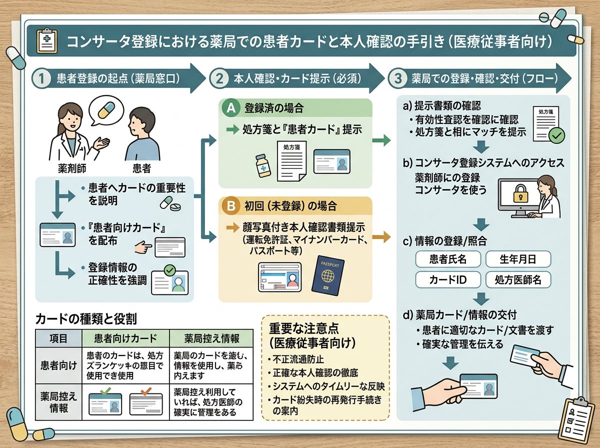 コンサータ登録 薬局の患者カードと本人確認