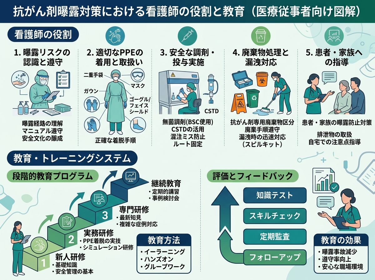 抗がん剤曝露対策における看護師の役割と教育