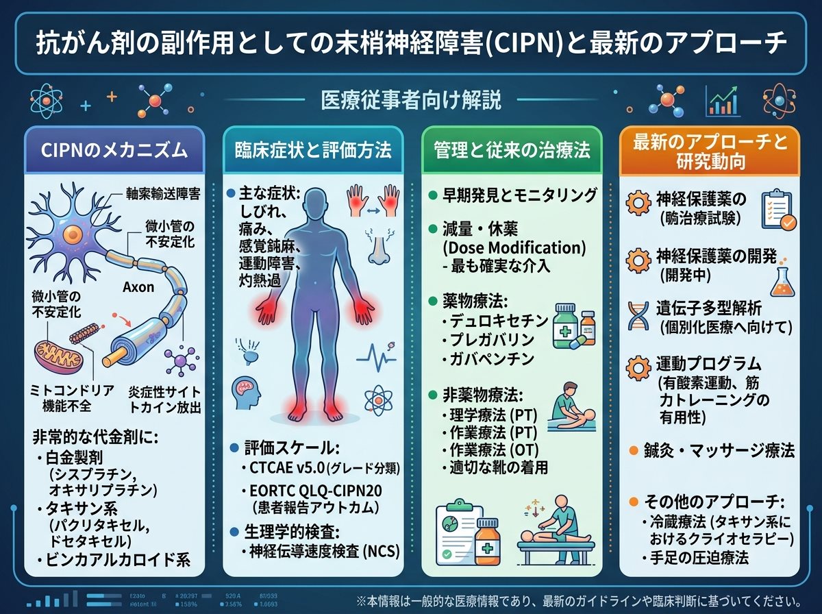 抗がん剤の副作用としての末梢神経障害と最新のアプローチ
