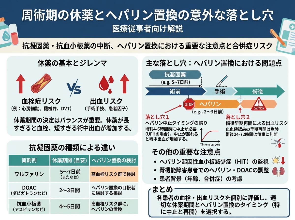 周術期の休薬とヘパリン置換の意外な落とし穴