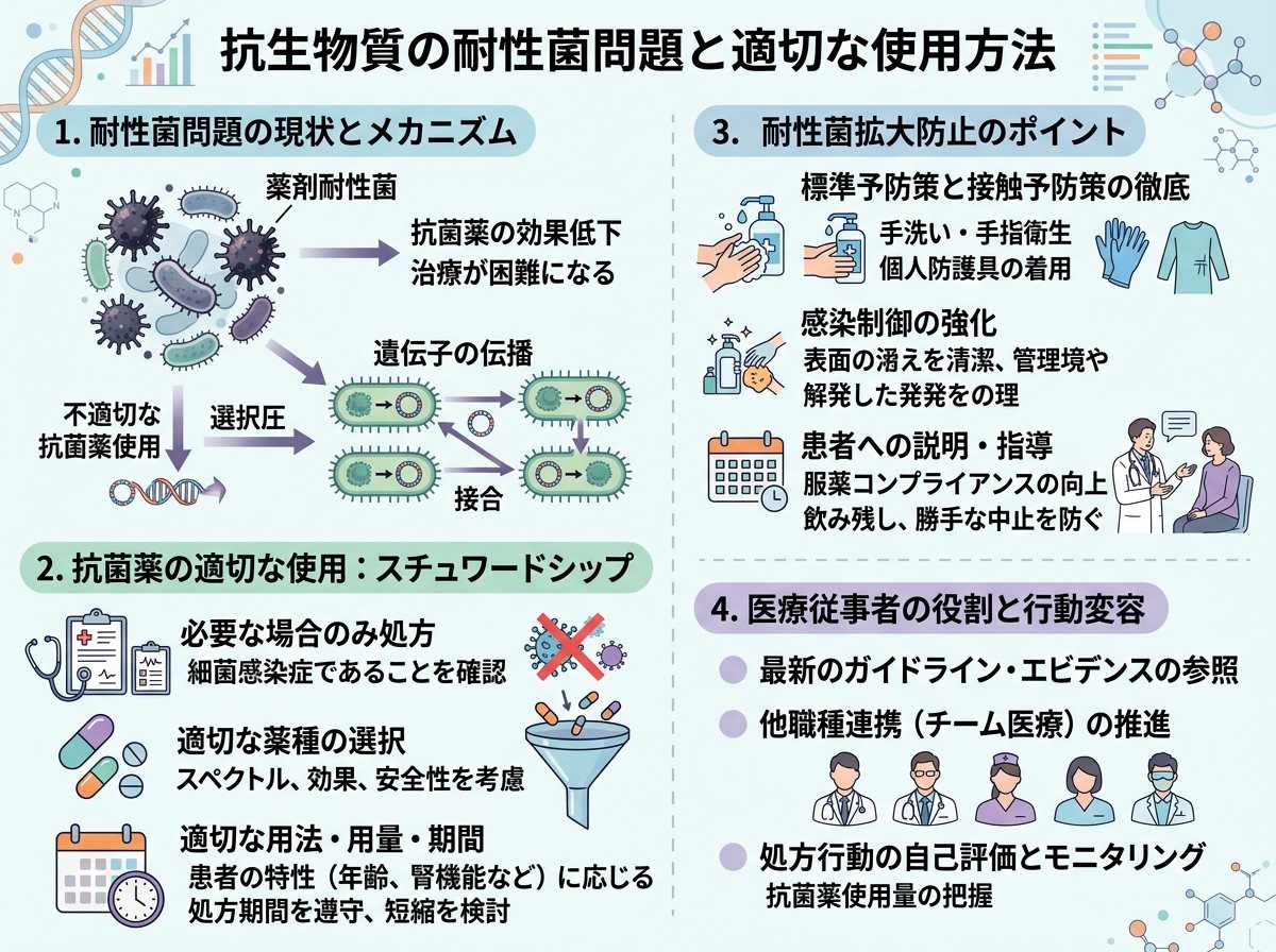 抗生物質の耐性菌問題と適切な使用方法