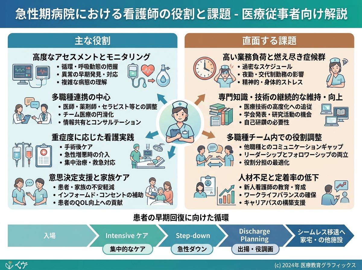 急性期病院での看護師の役割と課題