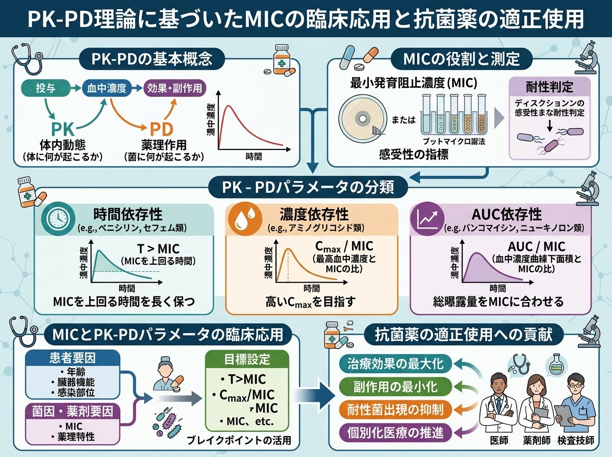 PK-PD理論に基づいたMICの臨床応用と抗菌薬の適正使用
