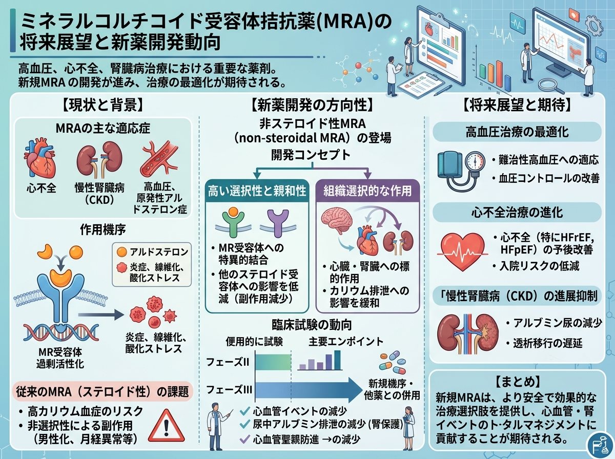 ミネラルコルチコイド受容体拮抗薬の将来展望と新薬開発動向