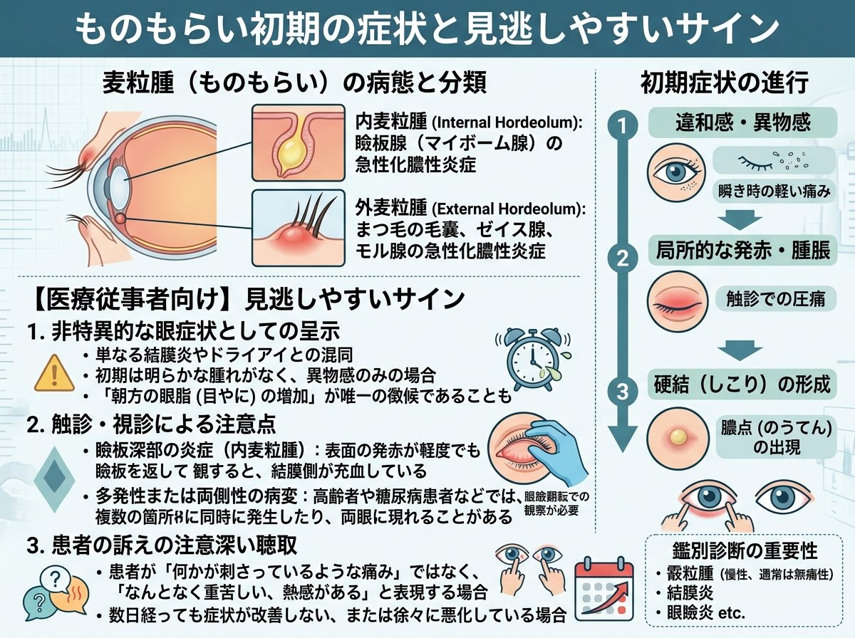 ものもらい初期の症状と見逃しやすいサイン