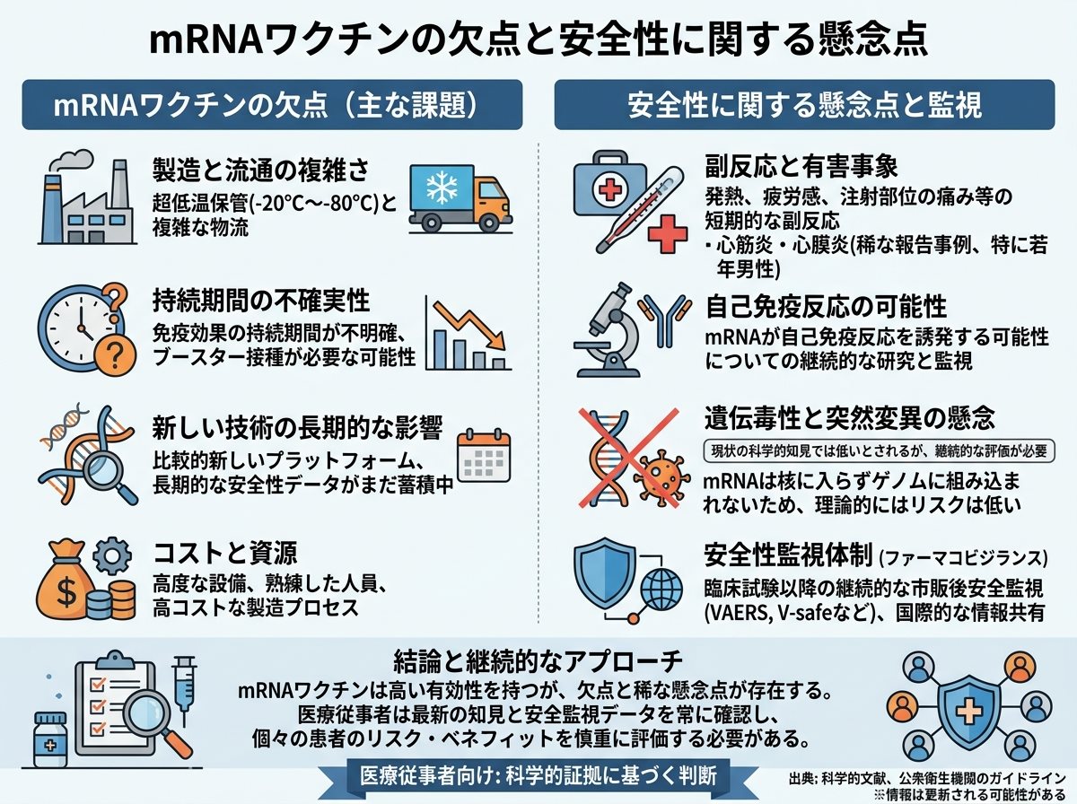 mRNAワクチンの欠点と安全性に関する懸念点