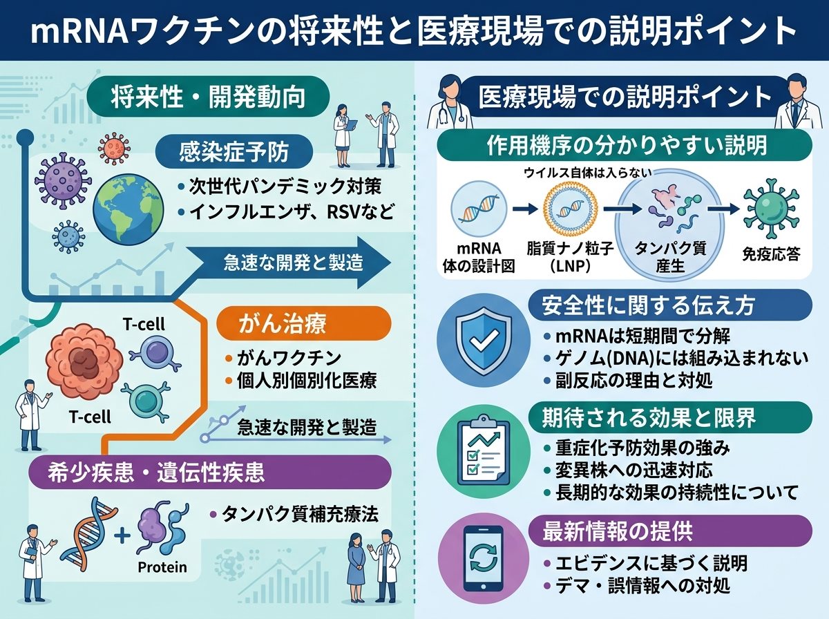 mRNAワクチンの将来性と医療現場での説明ポイント