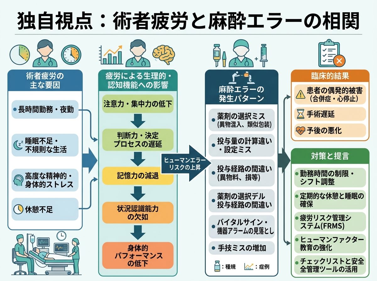 独自視点:術者疲労と麻酔エラーの相関