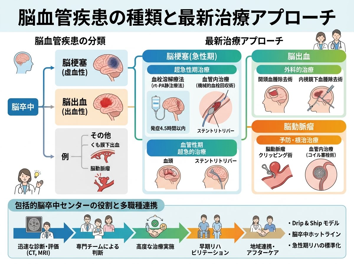 脳血管疾患の種類と最新治療アプローチ