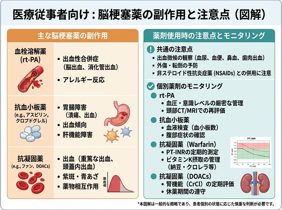 脳梗塞薬の副作用と注意点