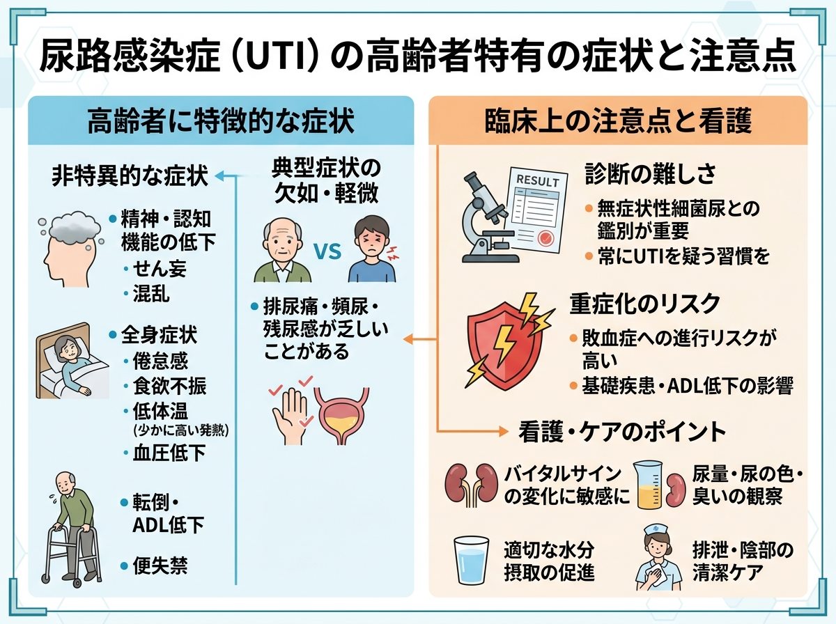 尿路感染症の高齢者特有の症状と注意点