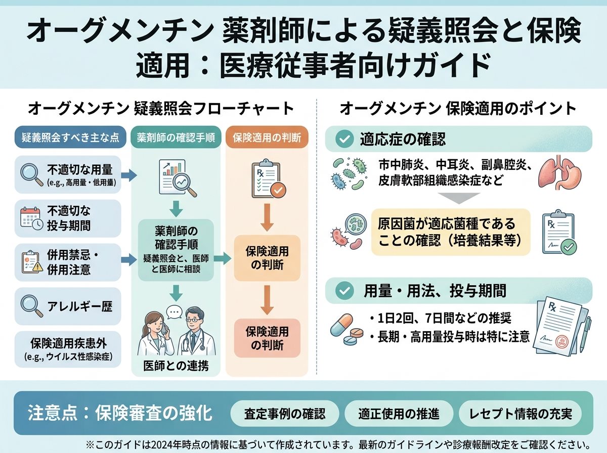 オーグメンチン 薬剤師による疑義照会と保険適用