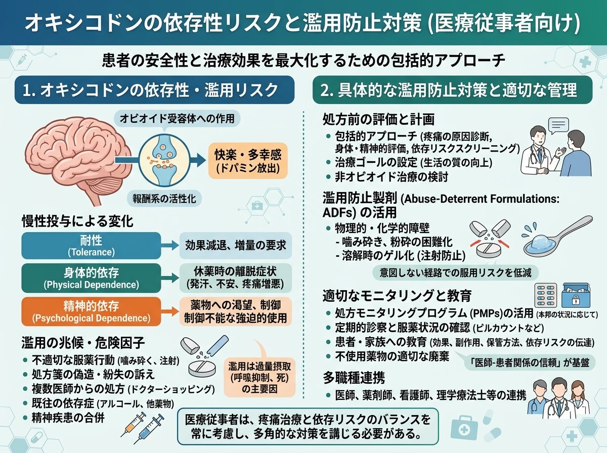 オキシコドンの依存性リスクと濫用防止対策