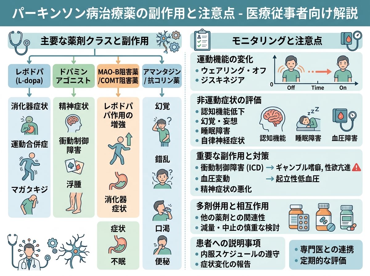 パーキンソン病治療薬の副作用と注意点