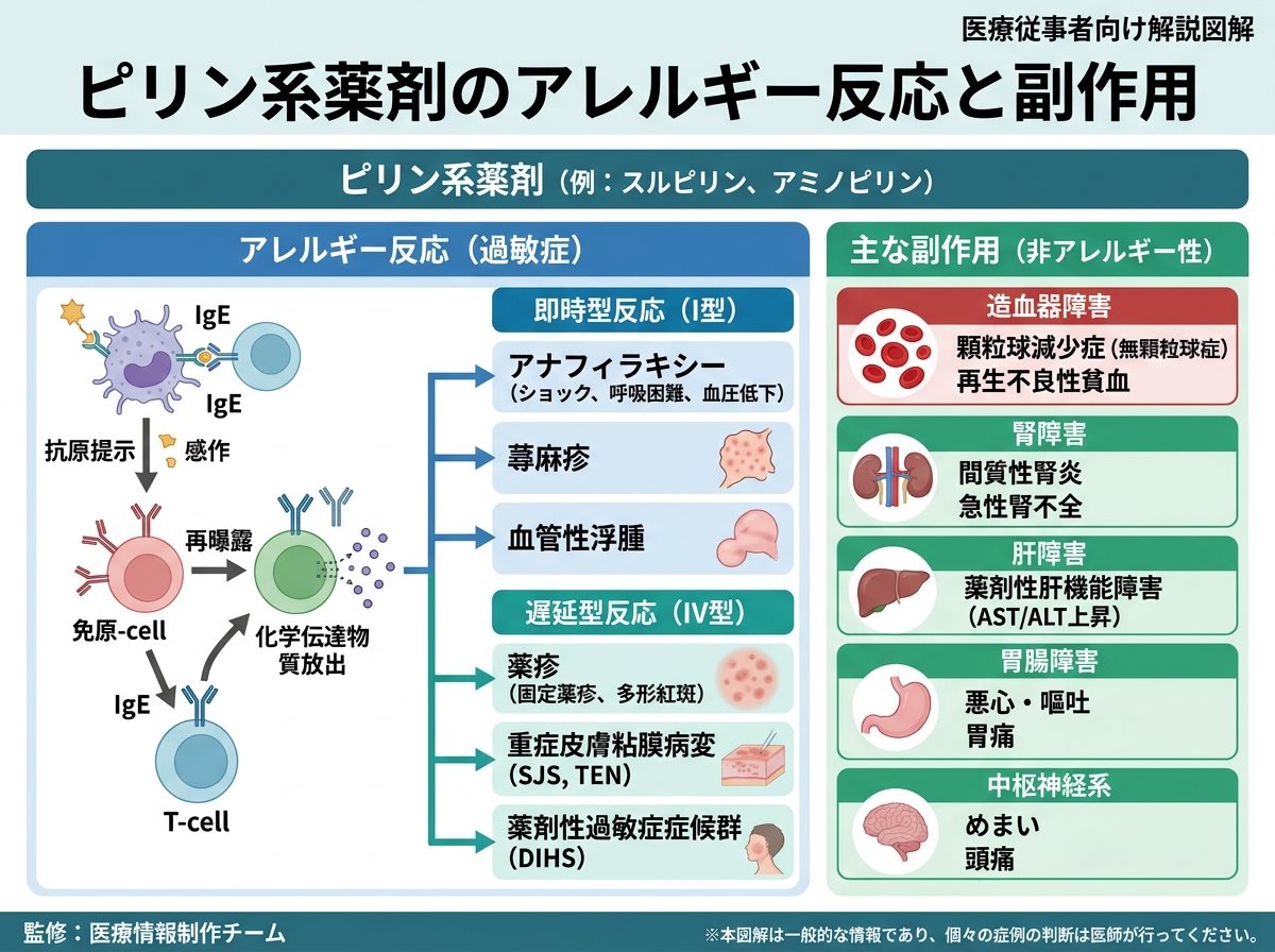 ピリン系薬剤のアレルギー反応と副作用