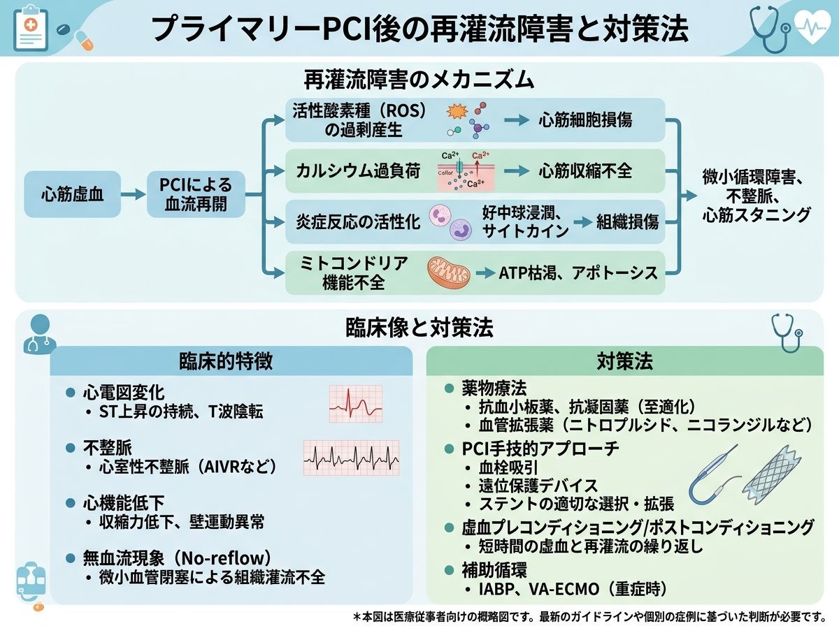 プライマリーpci後の再灌流障害と対策法