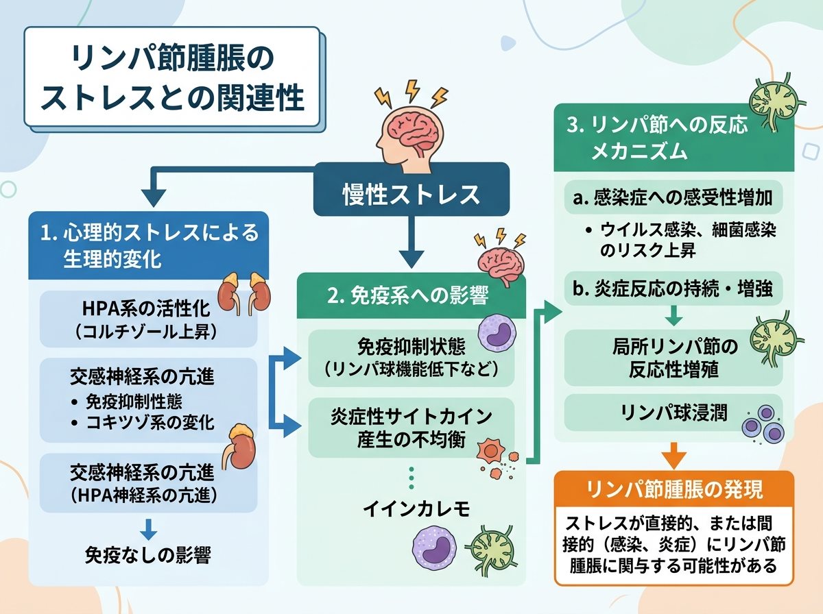 リンパ節腫脹のストレスとの関連性