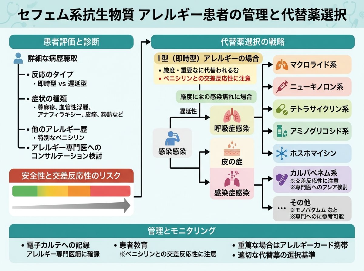 セフェム系抗生物質 アレルギー 患者の管理と代替薬選択