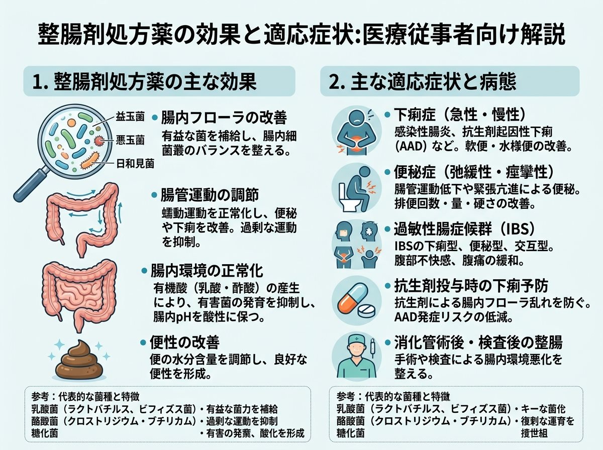 整腸剤処方薬の効果と適応症状