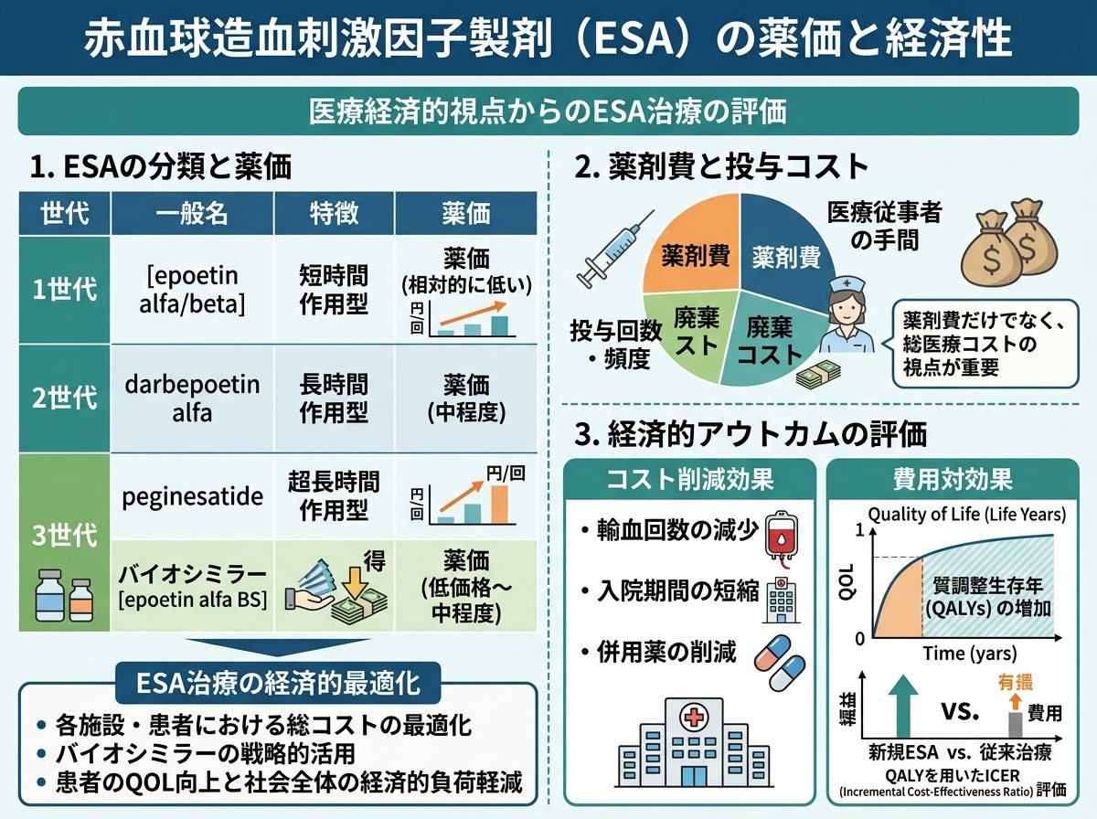 赤血球造血刺激因子製剤（ESA）の薬価と経済性