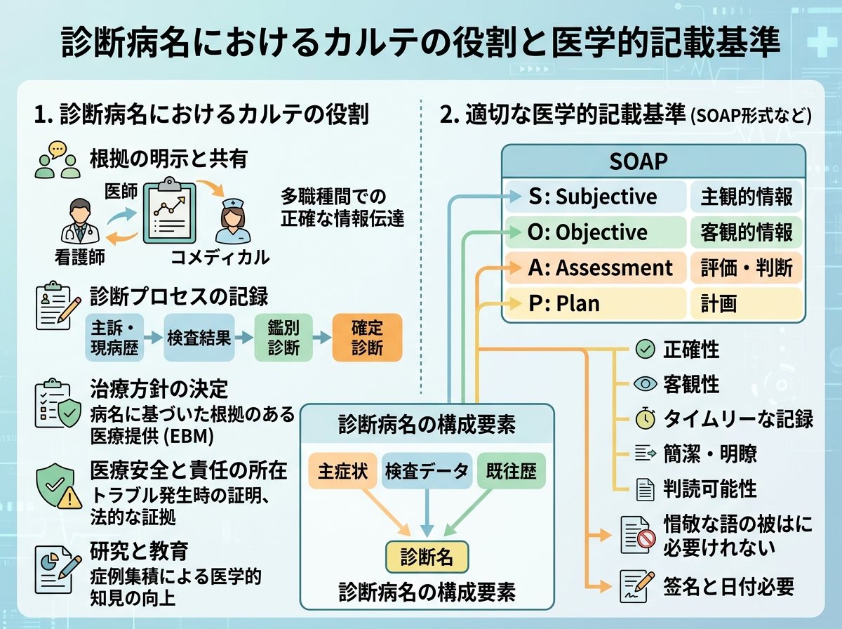 診断病名におけるカルテの役割と医学的記載基準