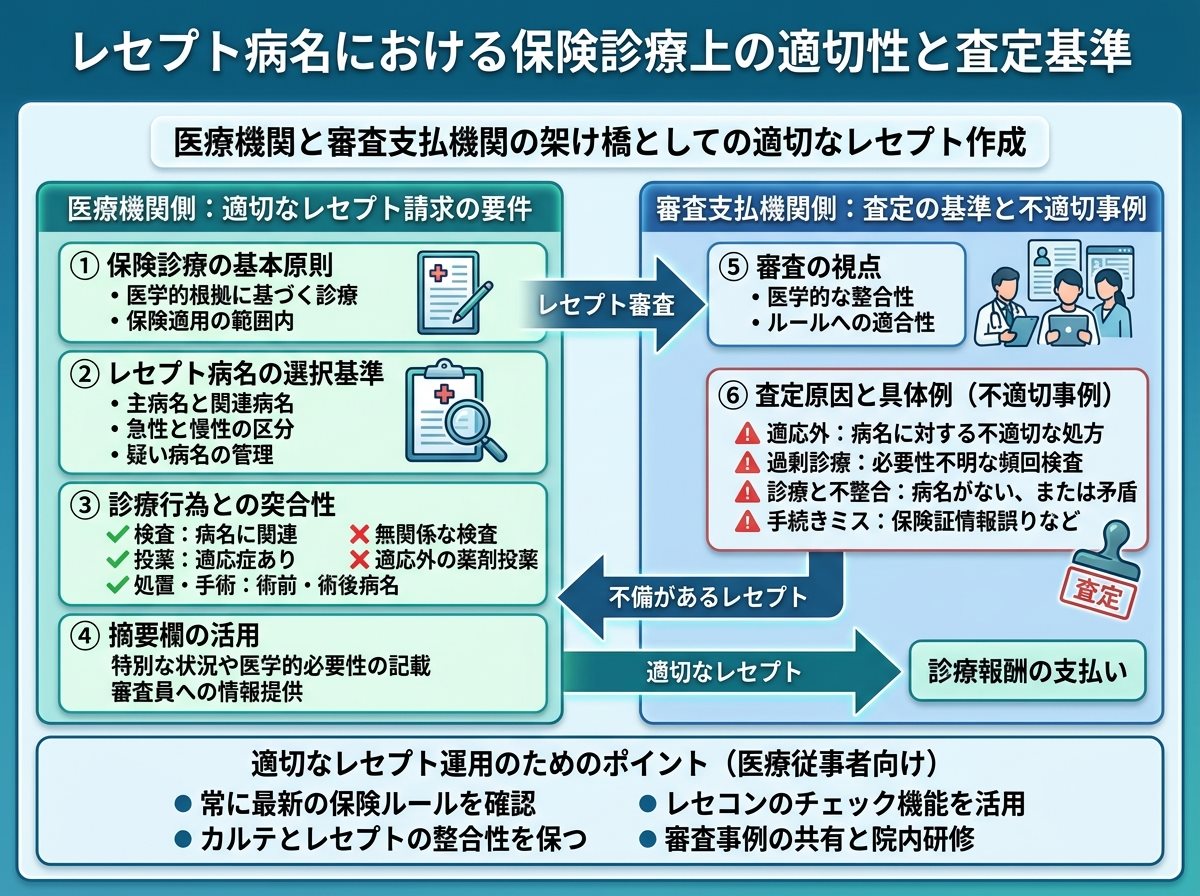 レセプト病名における保険診療上の適切性と査定基準