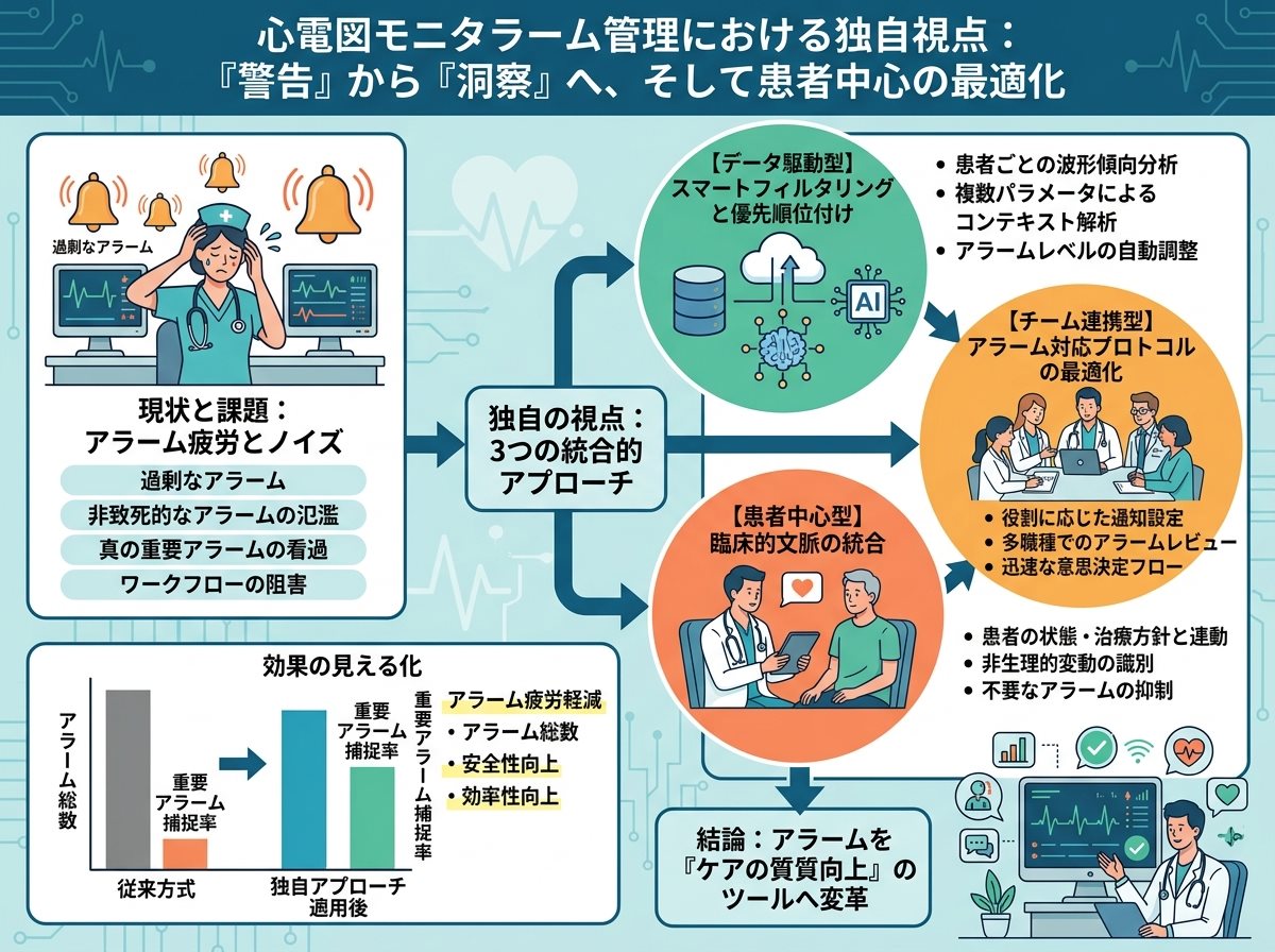 心電図モニタアラーム管理における独自視点
