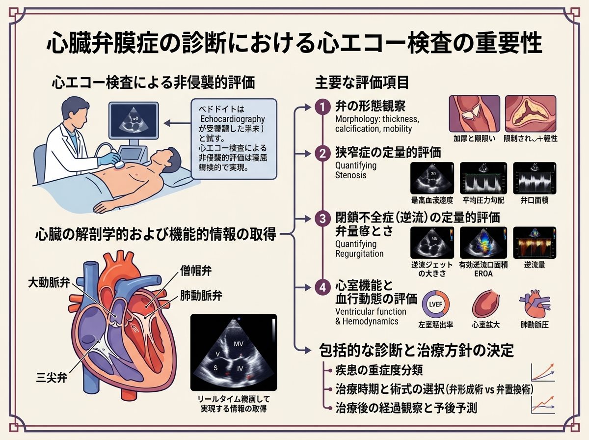 心臓弁膜症の診断における心エコー検査の重要性