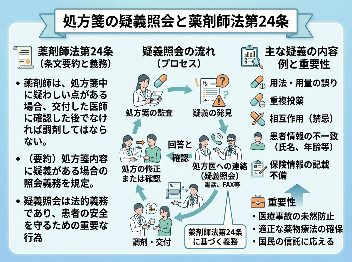 処方箋書き方の疑義照会と薬剤師法第24条