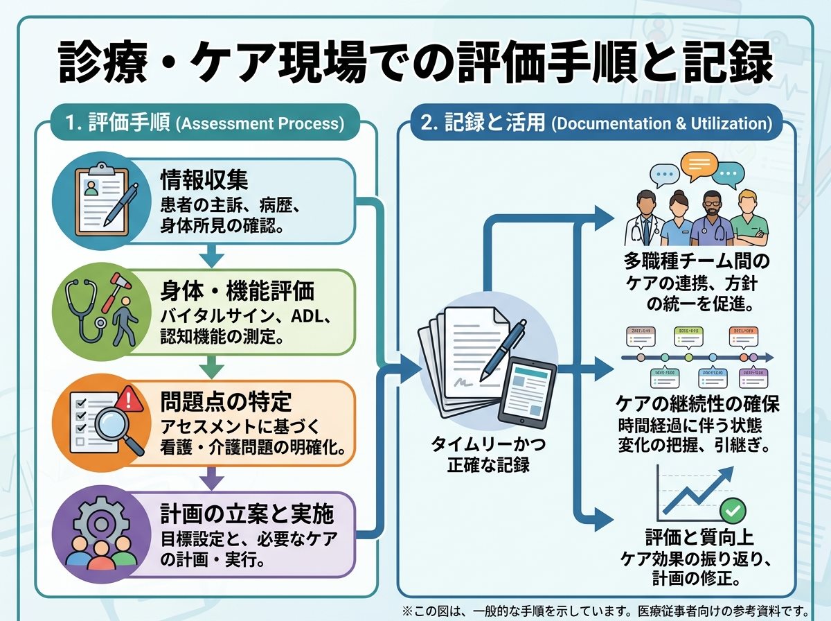 診療・ケア現場での評価手順と記録