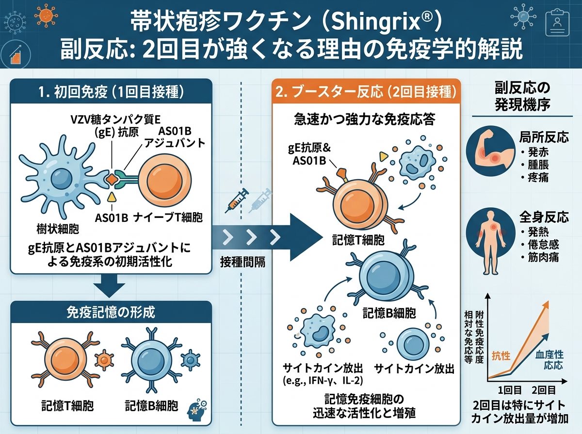 帯状疱疹ワクチン副反応 2回目が強い理由