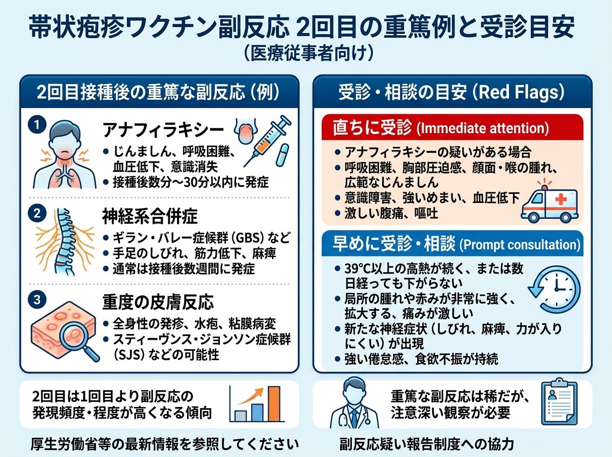 帯状疱疹ワクチン副反応 2回目の重篤例と受診目安