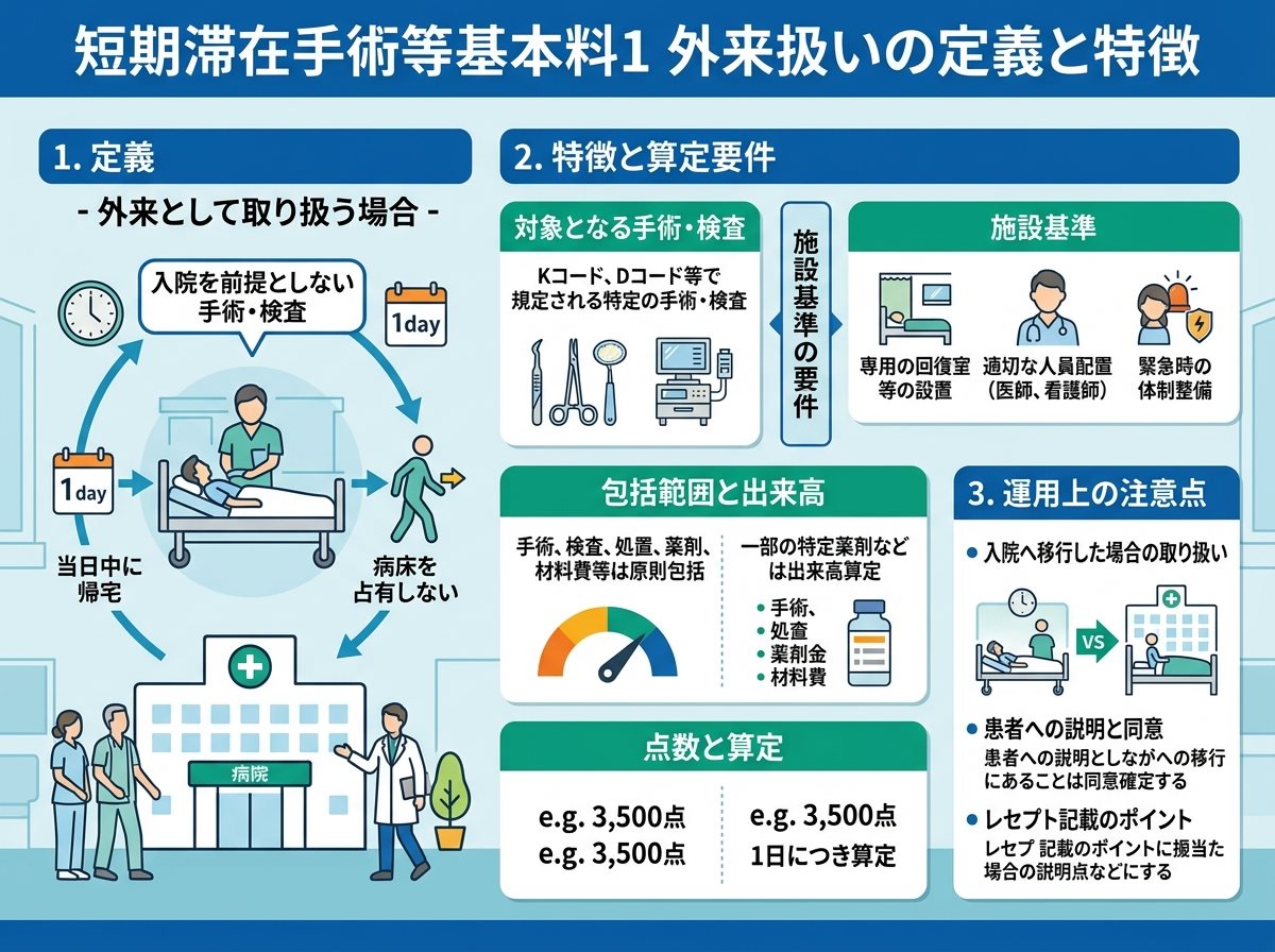 短期滞在手術等基本料1 外来扱いの定義と特徴